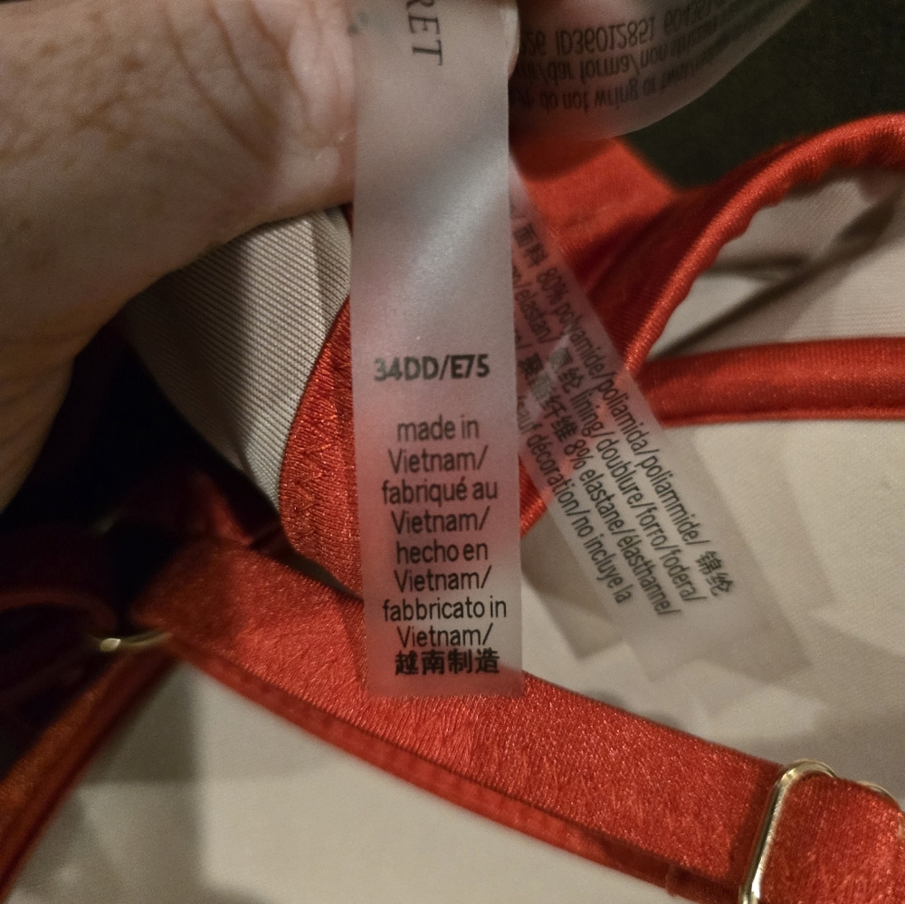 NWT Red Satin Victoria's Secret Rhinestone Bikini - Picture 3 of 3